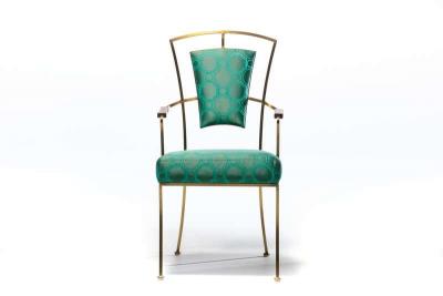 William Billy Haines Pair of Billy Haines Style Hollywood Regency Armchairs in Tony Duquette Fabric