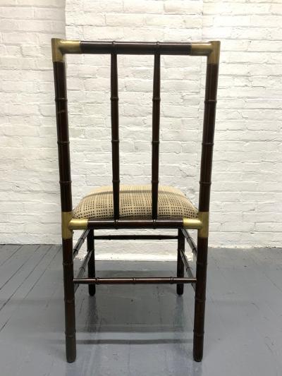 William Billy Haines Set of 6 Billy Haines Faux Bamboo Dining Chairs