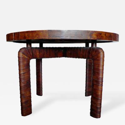 William Billy Haines William Billy Haines Custom Tortise Leather Game Table