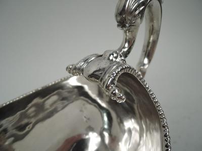 William Bond Pair of Irish Georgian Neoclassical Sterling Silver Gravy Boats 1794