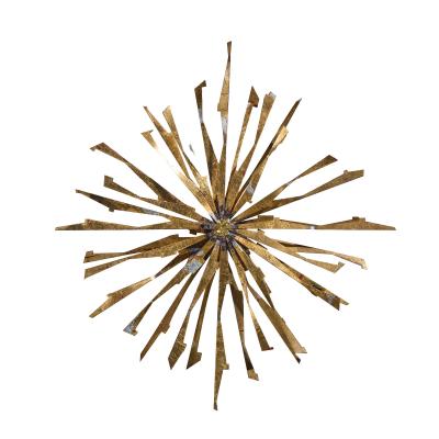 William Bowie William Bowie Mid Century Abstract Brass Wall Sculpture