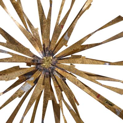 William Bowie William Bowie Mid Century Abstract Brass Wall Sculpture