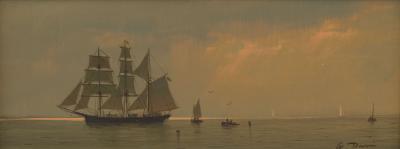 William Davis Becalmed Three Master