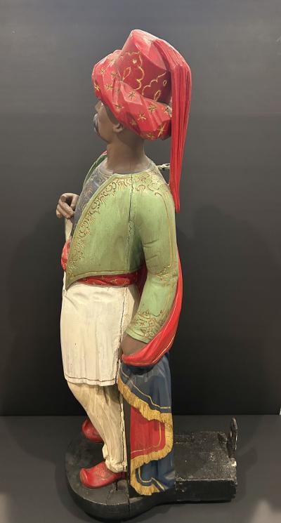 William Demuth Carved and Painted Pine Cigar Store countertop Sultana