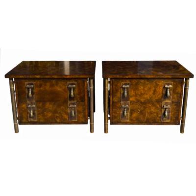 William Doezema Pair of William Doezema for Mastercraft Mid Century Modern Nightstands