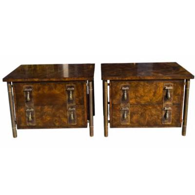 William Doezema Pair of William Doezema for Mastercraft Mid Century Modern Nightstands