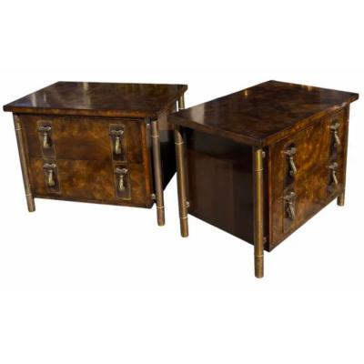 William Doezema Pair of William Doezema for Mastercraft Mid Century Modern Nightstands