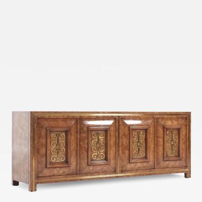 William Doezema William Doezema for Mastercraft Mid Century Burlwood and Brass Credenza