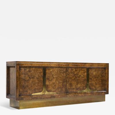 William Doezema William Doezema for Mastercraft Mid Century Burlwood and Brass Credenza