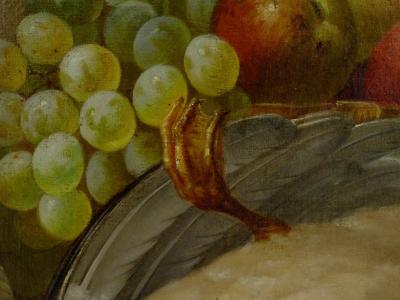 William Duffield Fruit Game Still Life Oil Painting by William Duffield British 1816 1863 