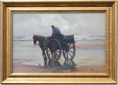 William Frederic Ritschel Katwijk Holland Cart Scene