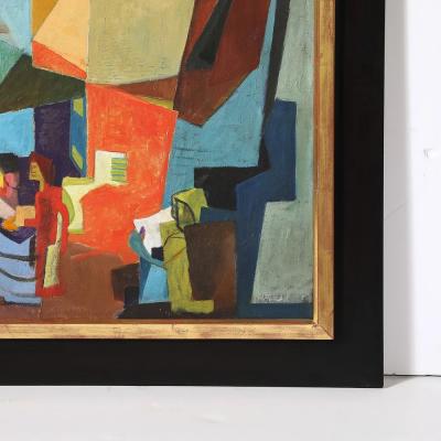 William Freed Art Deco Stage Set Oil on Canvas Painting signed William Freed