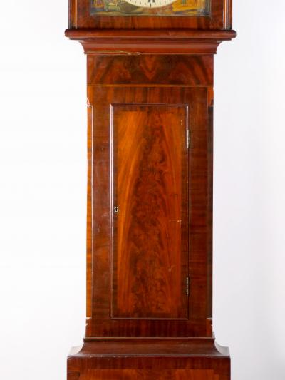 William Fuller Curtis Antique Mahogany Wood Longcase Clock
