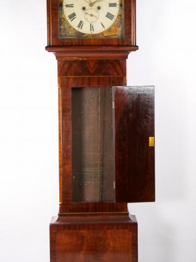 William Fuller Curtis Antique Mahogany Wood Longcase Clock
