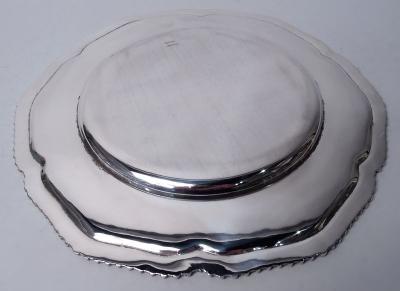William G DeMatteo Set of 12 Traditional Georgian Hand Made Sterling Silver Dinner Plates
