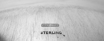 William G DeMatteo Set of 12 Traditional Georgian Hand Made Sterling Silver Dinner Plates