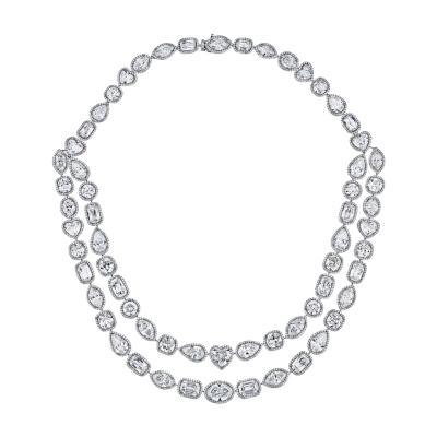 William Goldman William Goldberg Goldberg Platinum 63 Carat Diamond Infinity Necklace