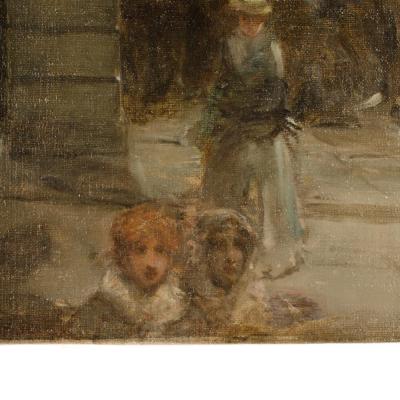 William Gordon Burn Murdoch British 1862 1939 Busy European Street Scene