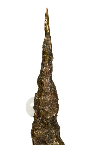 William Guillon French Contemporary Khaos Sculptural Bronze Table Lamp