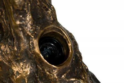 William Guillon French Contemporary Khaos Sculptural Bronze Table Lamp
