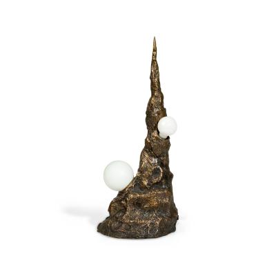 William Guillon French Contemporary Khaos Sculptural Bronze Table Lamp