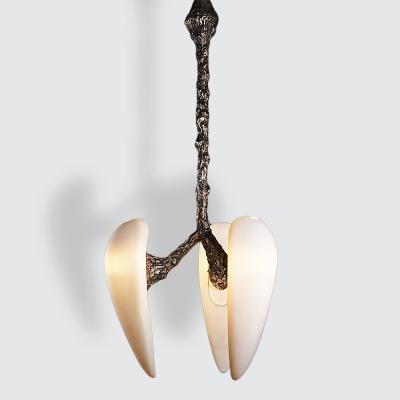 William Guillon LV426 CUSTOM Bronze and porcelain one of a kind sculptural pendant