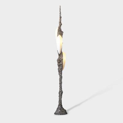 William Guillon LV426 FLOOR LAMP Bronze and porcelain lighting sculpture