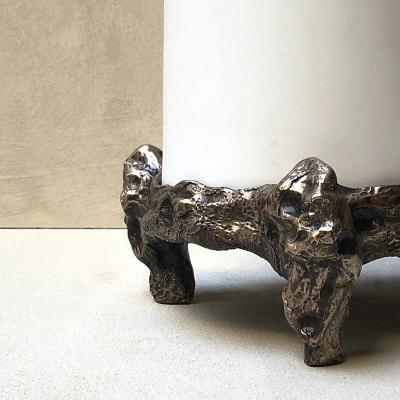 William Guillon NOVA Bronze and porcelain lighting sculpture