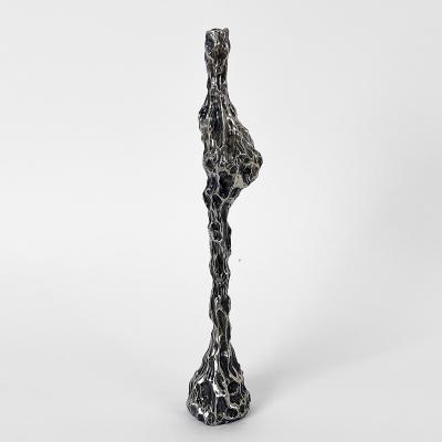 William Guillon OMNIA VANITAS 3 One of a kind white bronze candleholder for 1 candle signed