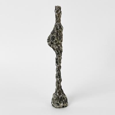 William Guillon OMNIA VANITAS 3 One of a kind white bronze candleholder for 1 candle signed