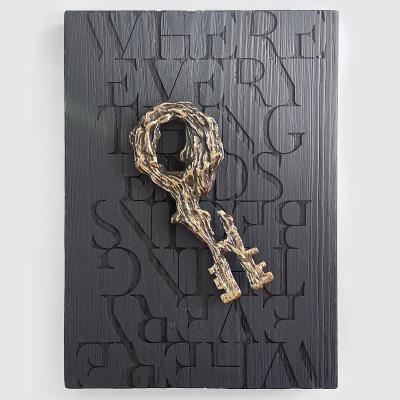 William Guillon WHERE EVERYTHING ENDS WHERE EVERYTHING BEGINS Sculptural bronze key 1