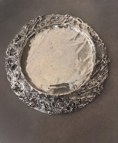 William Guillon WILLIAM GUILLON OMNIA VANITAS WHITE BRONZE SCULPTURAL DISH