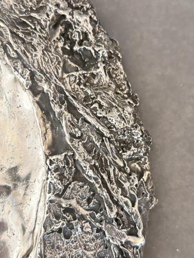 William Guillon WILLIAM GUILLON OMNIA VANITAS WHITE BRONZE SCULPTURAL DISH