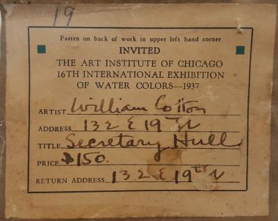 William Henry Cotton Secretary Hull 1934