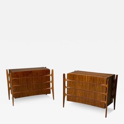 William Hinn William Hinn Swedish Mid Century Modern Sculptural Dressers Walnut 1970s