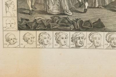 William Hogarth English Georgian Framed Print of Analysis of Beauty Plate II 