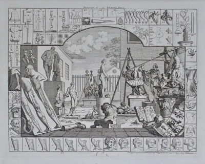 William Hogarth Set of Two 18th Century Engravings from William Hogarths Analysis of Beauty 