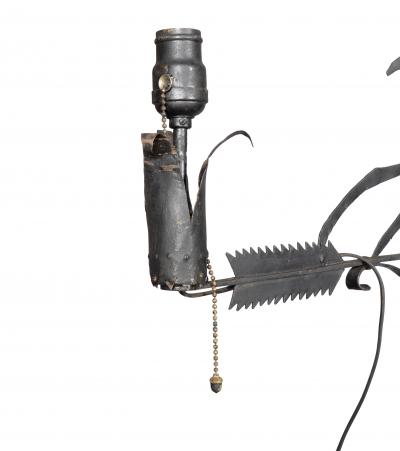 William Hunt Diederich Pair of Wrought Iron Floor Lamps By William Hunt Diederich