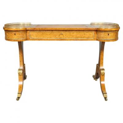 William IV Burl Elm Writing Table