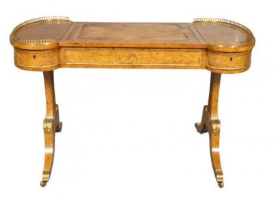 William IV Burl Elm Writing Table