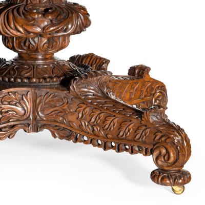 William IV Colonial padouk five foot round table