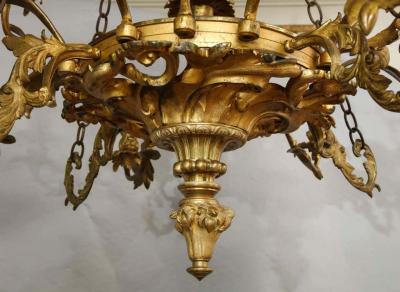 William IV Gilt Bronze Chandelier