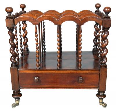 William IV Mahogany Canterbury With Makers Label