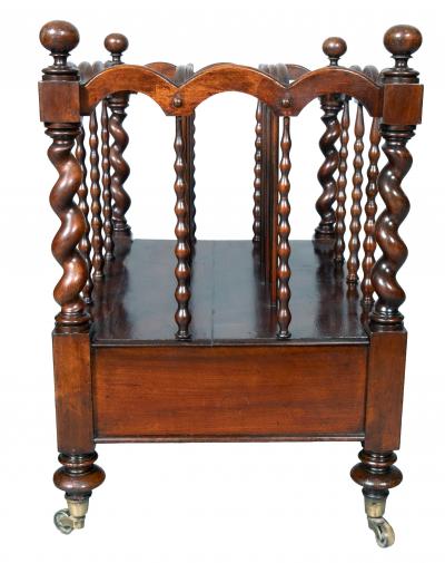 William IV Mahogany Canterbury With Makers Label