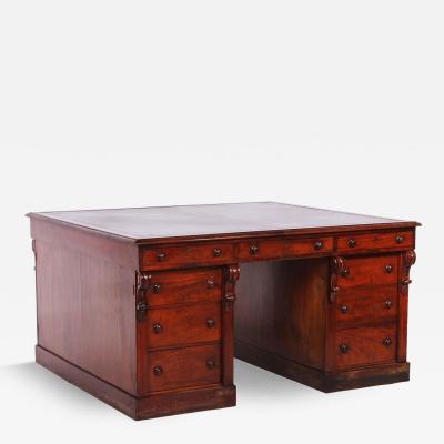 William IV Mahogany Partners Desk