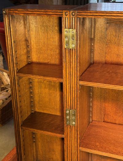 William IV Oak Folding Campaign Bookcase