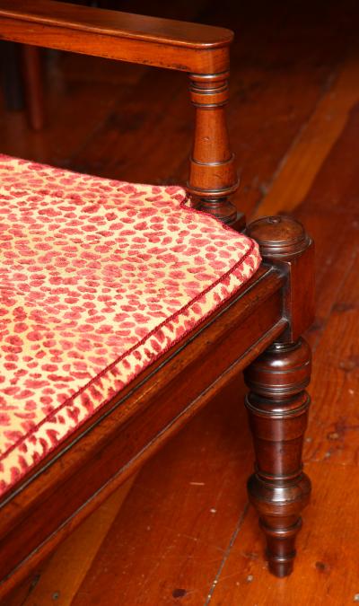 William IV Period Solid Mahogany Paneled Back Settee