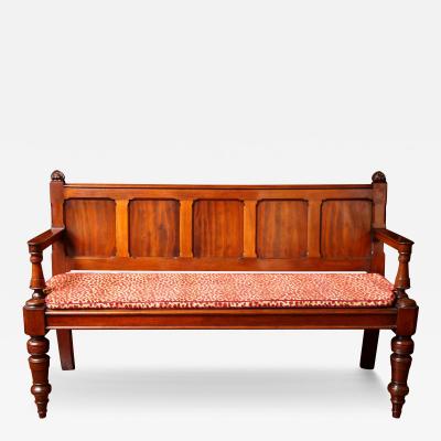 William IV Period Solid Mahogany Paneled Back Settee