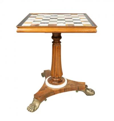 William IV Rosewood And Marble Games Table