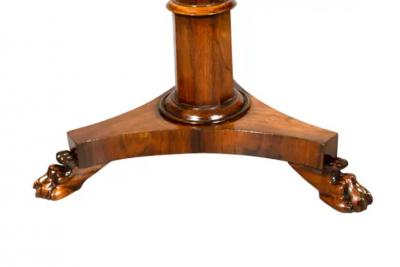 William IV Rosewood Game Top Candle Stand